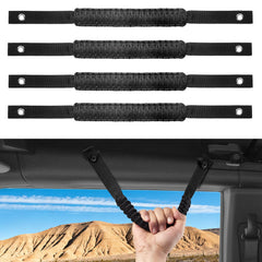 SFYHORK roll bar grab handles front view with secure paracord grip