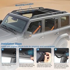 SFYHORK roll bar grab handles in black packaging