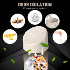 SGLRT car trash bin fits cup holders for flexible placement.