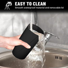 SGLRT leakproof lid with spring loaded design prevents spills