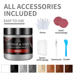 SHABEIBEI Complete kit open to reveal tools for reviving couches and vinyl surfaces.