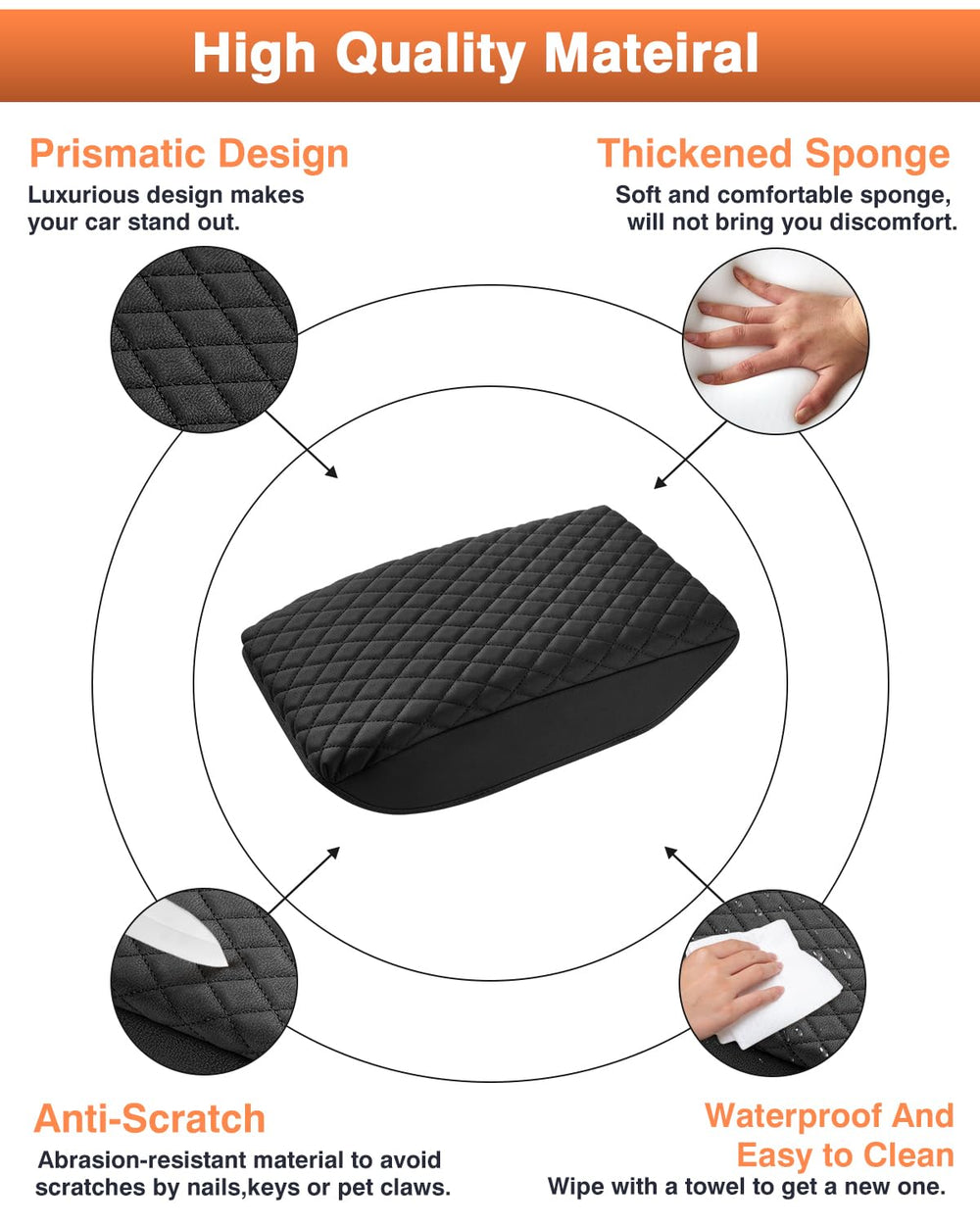 Shademax armrest protector anti-scratch finish guards against daily wear