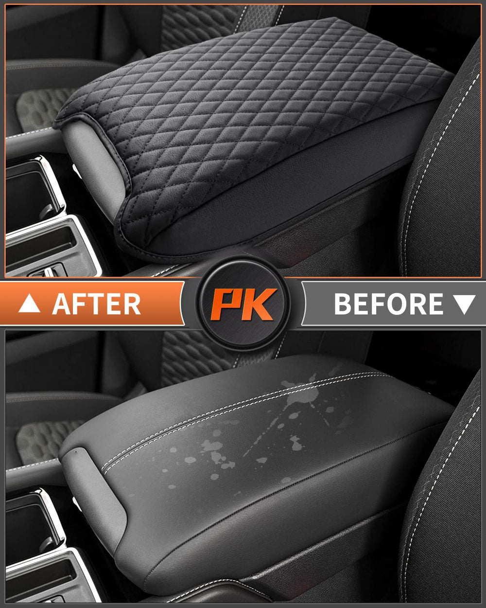 Shademax console cover protects top and sides from spills and wear