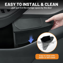 Shademax installed in-door integration demonstrates non-destructive fit in Model Y Juniper.