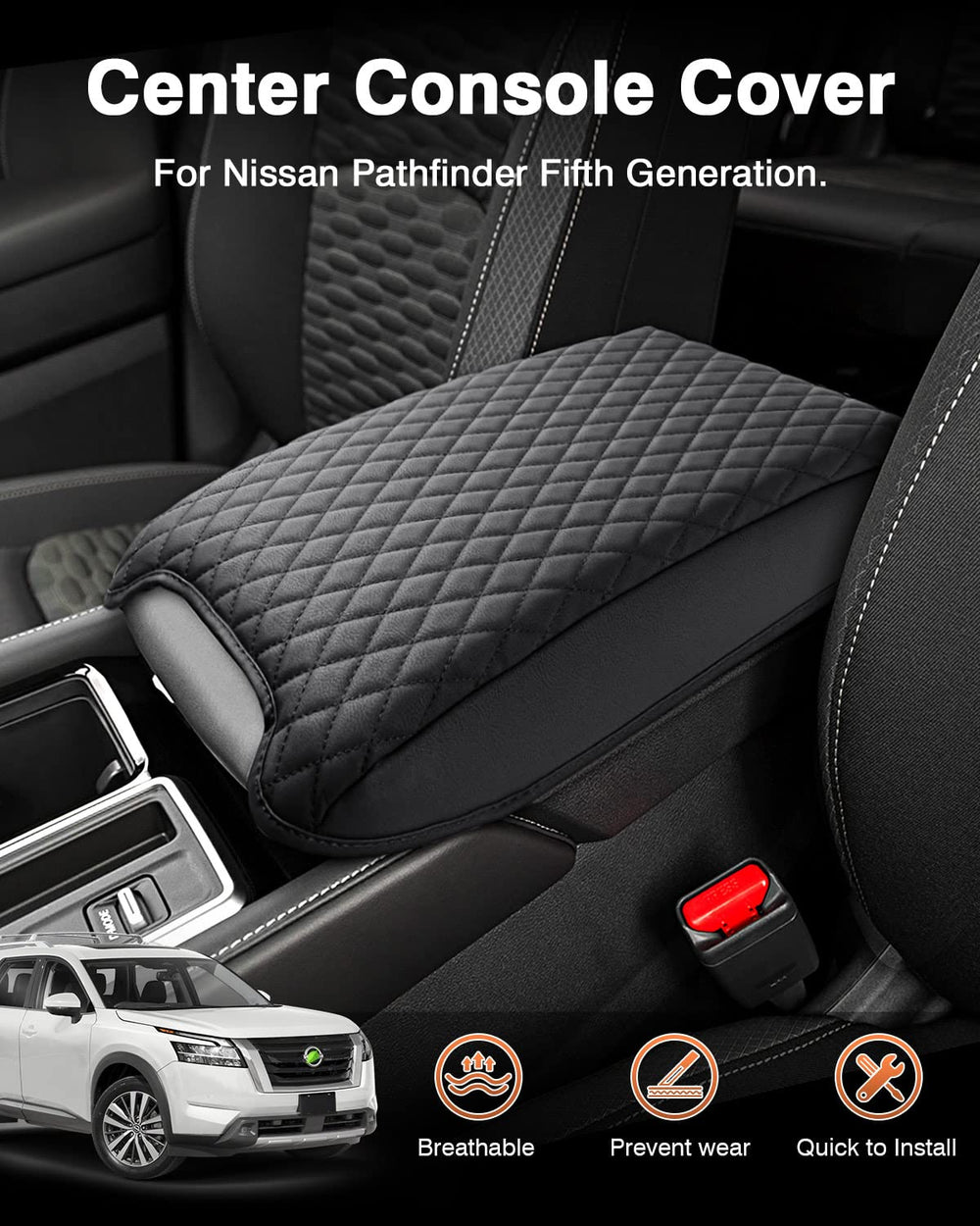 Shademax thickened sponge armrest padding reduces elbow fatigue on long drives