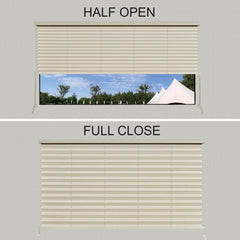 SHADEPLUS pleated shade close-up showing soft folds and fabric texture.