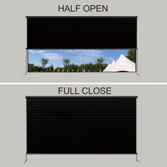 SHADEPLUS RV window shade installed on a camper, snug fit.
