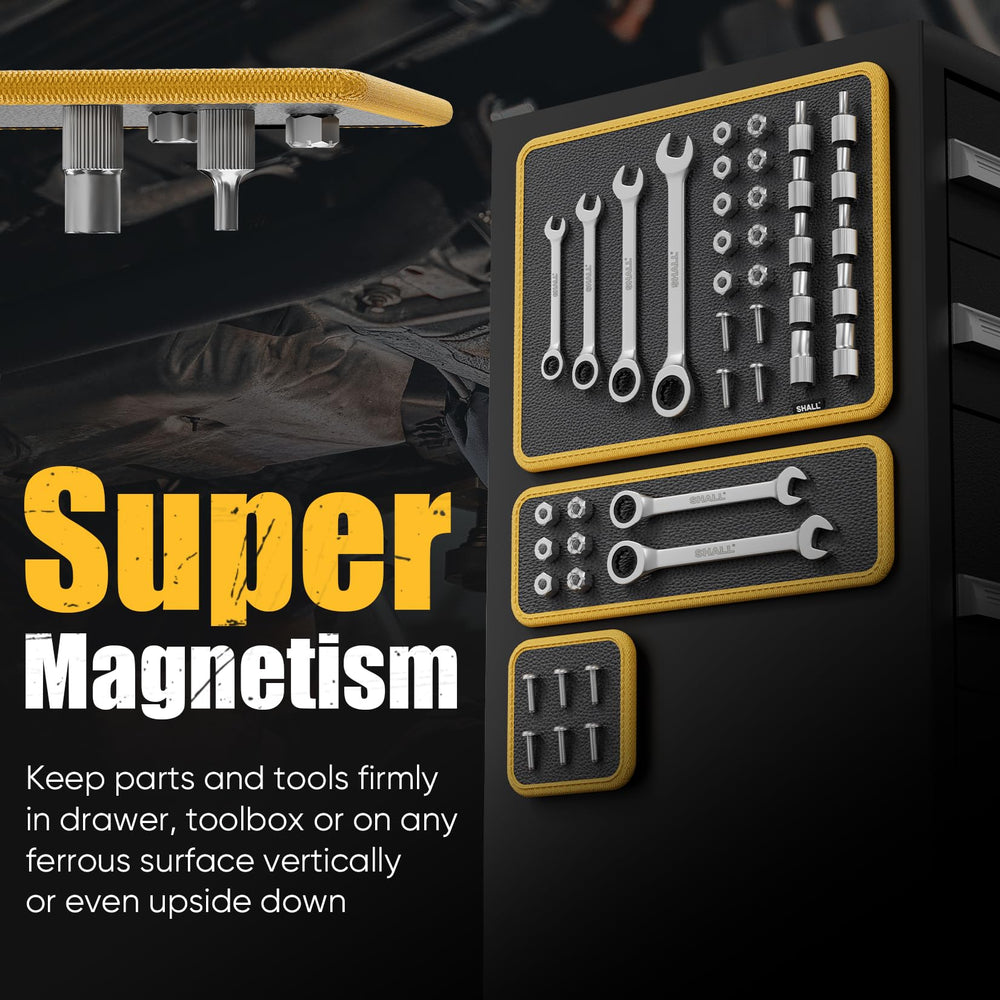 Shall small magnetic mat protects tiny components during maintenance tasks.