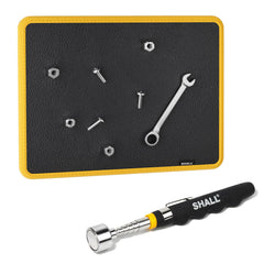 SHALL magnetic-tool-parts-mat keeps small parts organized on ferrous surfaces.