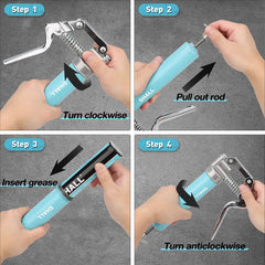 Shall mini grease gun kit extension adapter and cleaner for maintenance