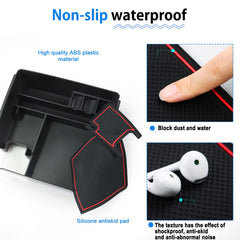 SHAOHAO console tray with non-slip liner prevents rattling during drives.
