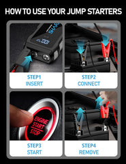 Sharmeal Jump Starter 5000A 14 protections keep trips safer