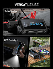 Sharmeal Jump Starter 6000A compact design fits in your glove box.