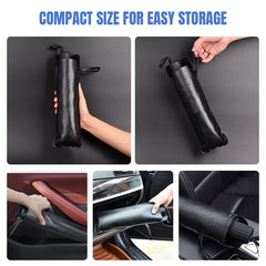 Compact SHARPAI shade stored neatly in a car door or glove box