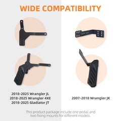SHEAM Dead Pedal anti-slip surface improves grip for safer driving.