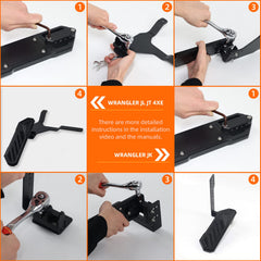 SHEAM Dead Pedal enhances comfort during Jeep drives.