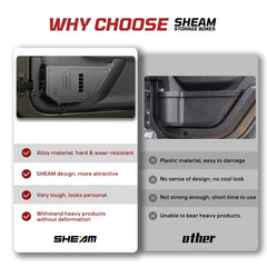 SHEAM pocket contents example showing organized items inside door storage