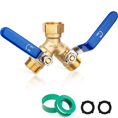 SheeChung RV hose splitter angle view shows rugged construction for easy handling