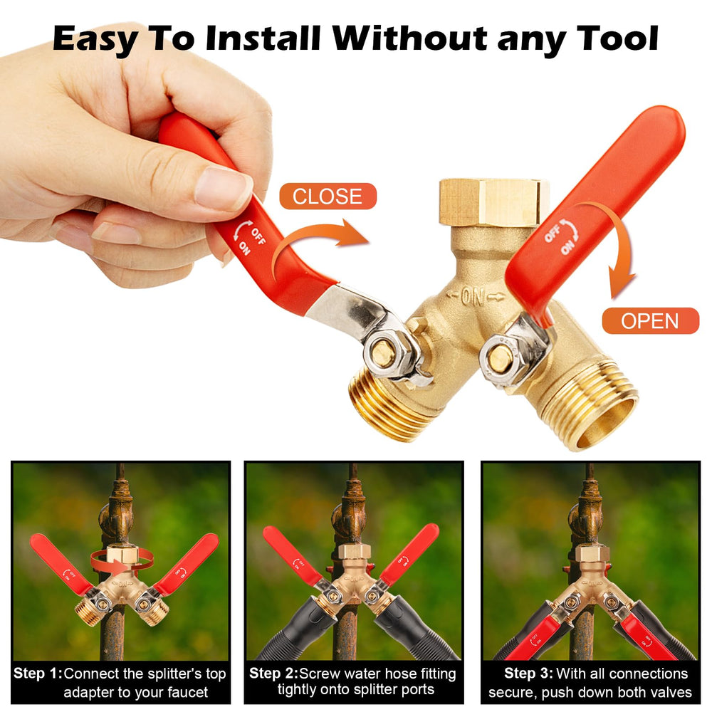 SheeChung 3/4 GHT threads fit standard hoses for quick setup.