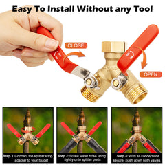SheeChung 3/4 GHT threads fit standard hoses for quick setup.