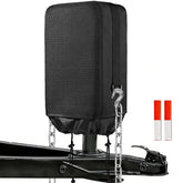 SheeChung RV jack cover front view protects a trailer jack from rain and sun.