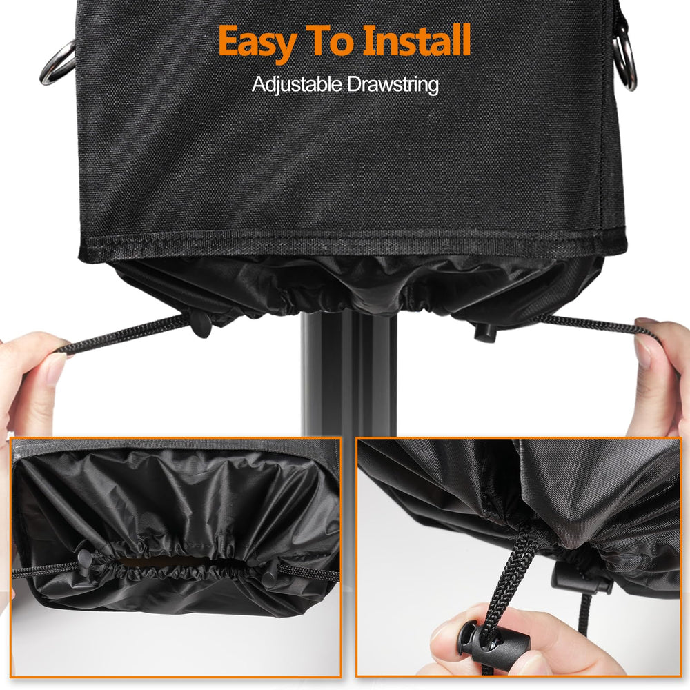 SheeChung universal fit image demonstrates coverage for most electric trailer jacks.