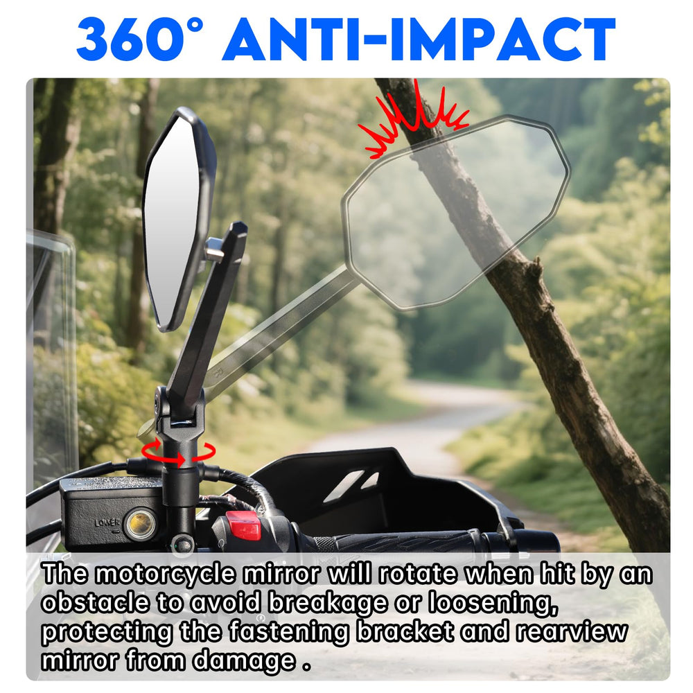 SHEJISI anti-glare convex mirror offers a wider, clearer rear view.