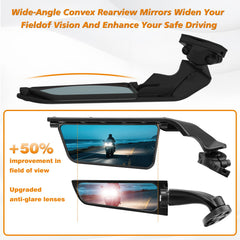 SHEJISI mirror for Kawasaki Ninja 650 with folding design to reduce damage on impact
