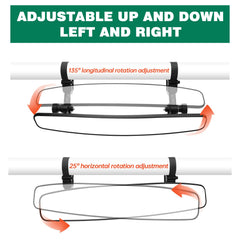 SHEJISI UTV mirror fits 1.5- to 2-inch roll cages for versatile mounting.