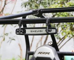 SHEJISI UTV mirror features adjustable angle for optimal viewing from various seating positions.