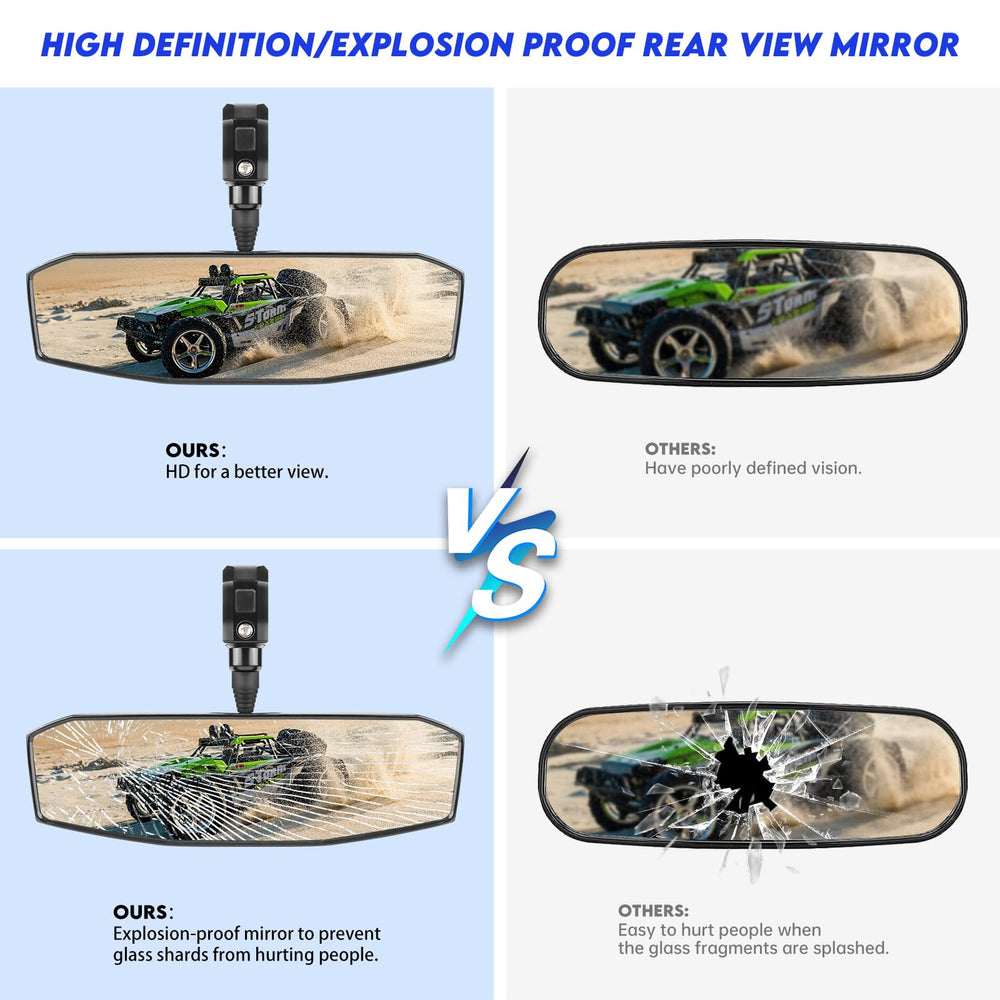 SHEJISI UTV mirror aluminum clamps resist corrosion for durability.