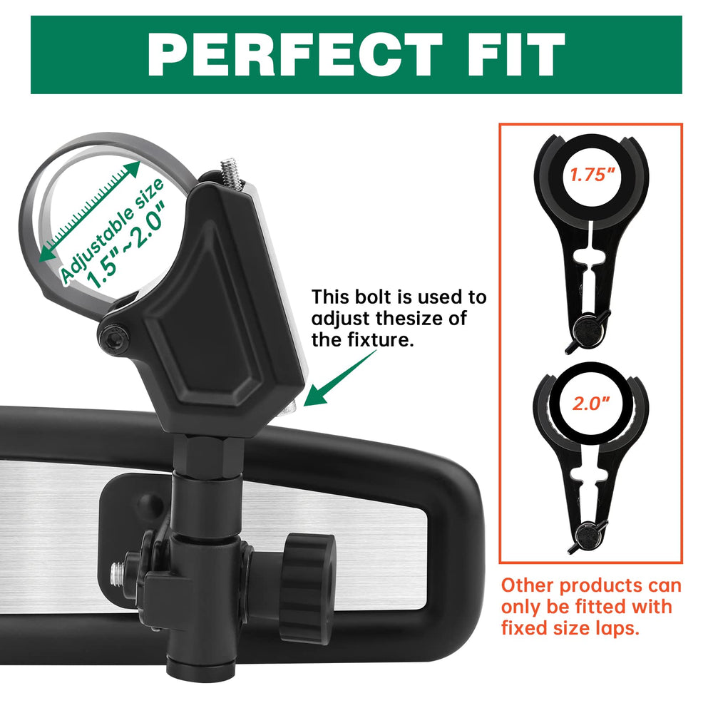 SHEJISI UTV mirror uses explosion-proof glass for clear, tough visibility.