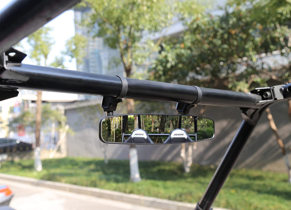 SHEJISI UTV mirror works with retrofit roll cages for broader compatibility.