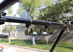 SHEJISI UTV mirror works with retrofit roll cages for broader compatibility.