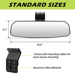 SHEJISI UTV anti-glare mirror maintains clarity in bright light.