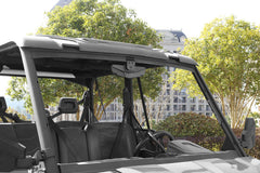 SHEJISI UTV mirror with roof compatibility note highlights no drill installation