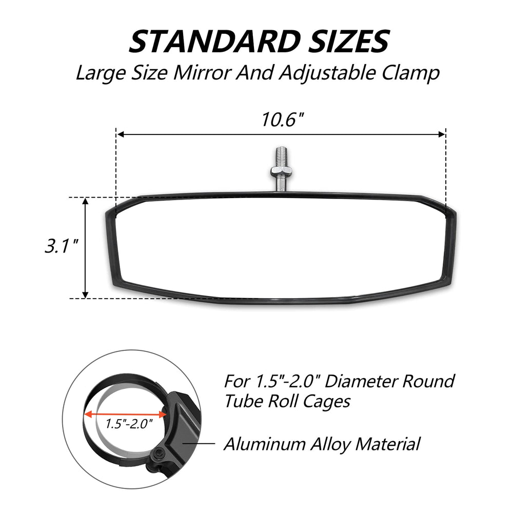 SHEJISI UTV rearview mirror angle adjustment feature for optimal viewing