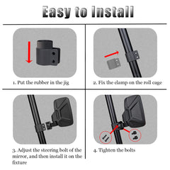 SHEJISI UTV side mirror can be installed upside down on Can-Am models for improved visibility