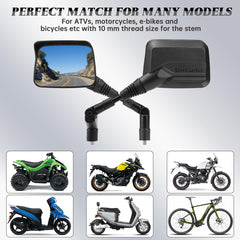 SHEJISI wide-view mirrors enhance daily riding awareness