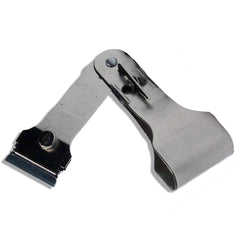 Sherco-Auto metal 3-way safety razor scraper in use on glass for adhesive removal