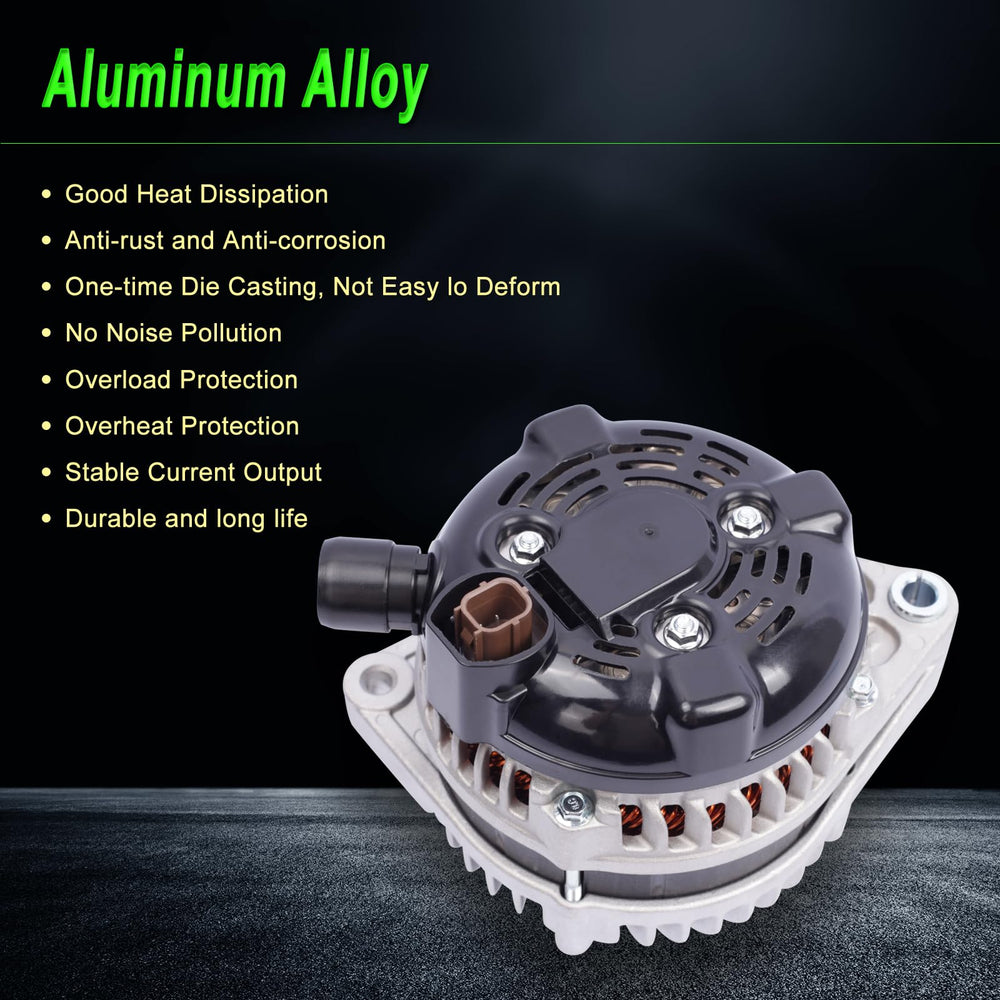SHICHU alternator testing image suggests 130-Amp output for steady electrical performance.