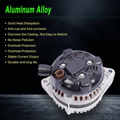SHICHU alternator testing image suggests 130-Amp output for steady electrical performance.