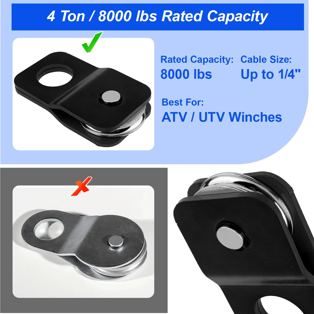 Shiguan Winch Snatch Block 8000lbs off-road-use with corrosion-resistant steel.