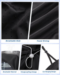 Shihanee balaclava hood mesh panel shows enhanced airflow and moisture-wicking.