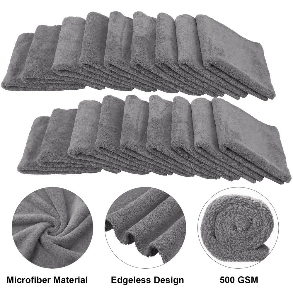 Shimeyao towels with soft plush texture for gentle glass and interior cleaning.