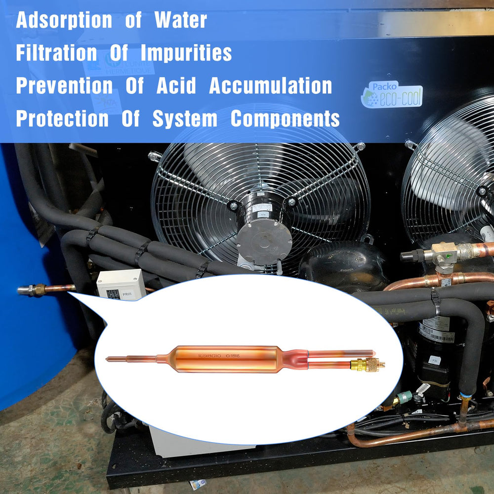Shimeyao filter drier six-pack ensures steady refrigerant protection.
