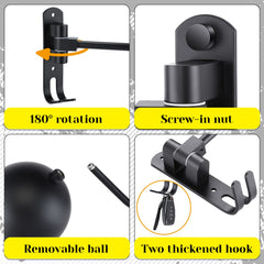 Shimeyao foldable helmet rack saves wall space when not in use