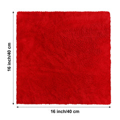 Shimeyao red microfiber towel dries quickly and helps prevent scratches.
