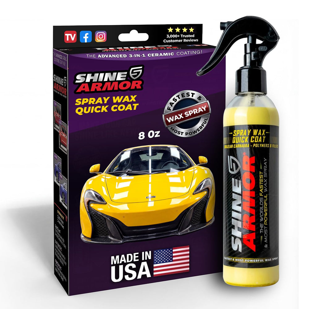 SHINE ARMOR car spray wax in action delivers showroom shine and protection.
