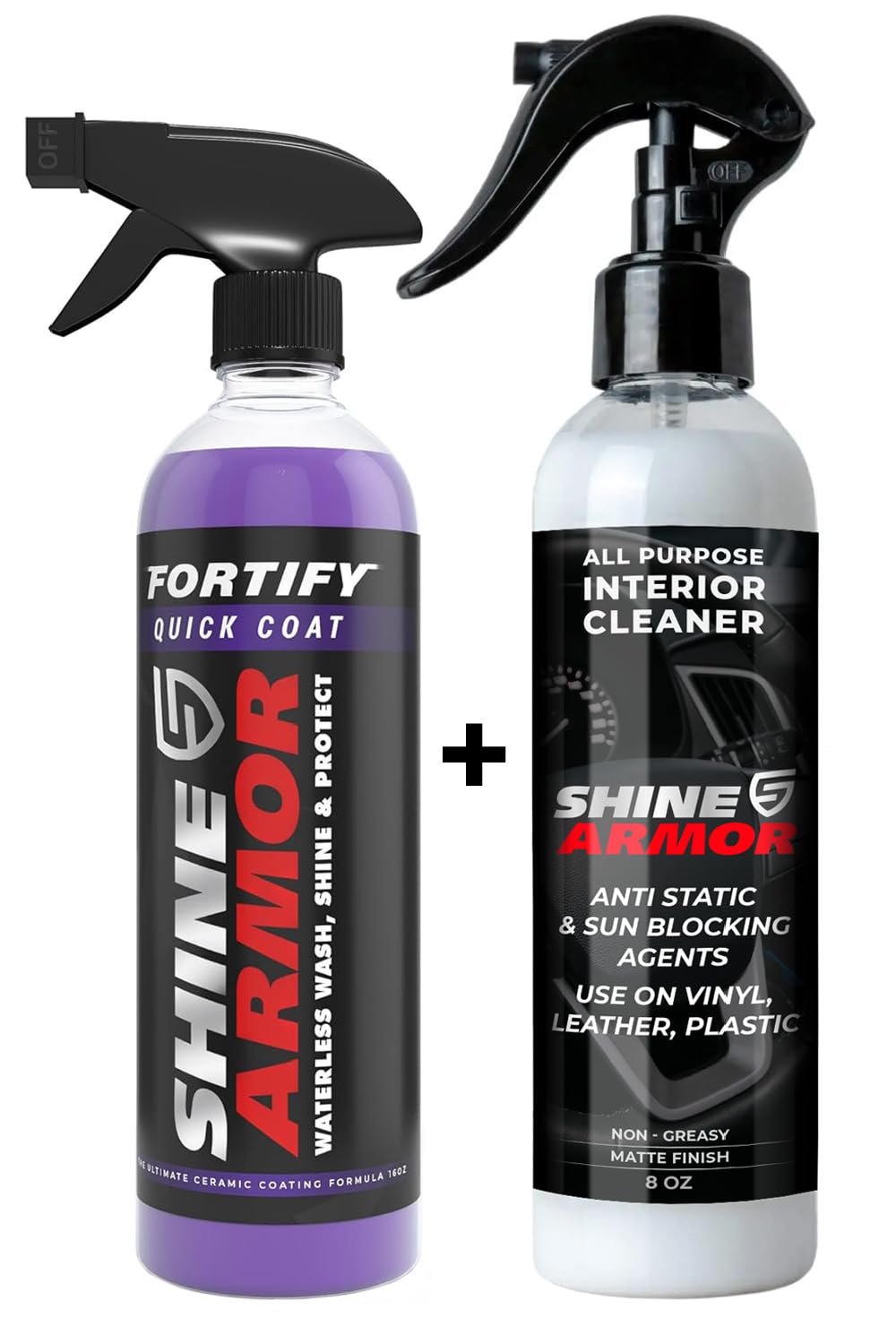 SHINE ARMOR ceramic coating bottle application showing durable exterior protection and high-gloss finish.